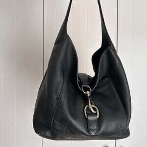 Vintage Dooney and Bourke Pebbled Leather Lock Annalisa Hobo